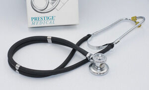 Prestige Medical Stethoscope Sprague-Rappaport Dual Tube Dual Head Black 30"